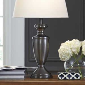 L204034 Ashley Furniture Designs Classic Taper Metal Table Lamp NO Shade NIB